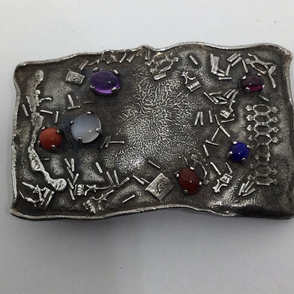 SOLDSterling Artist Made One of a Kind Belt Buckle - Picture 5 of 8